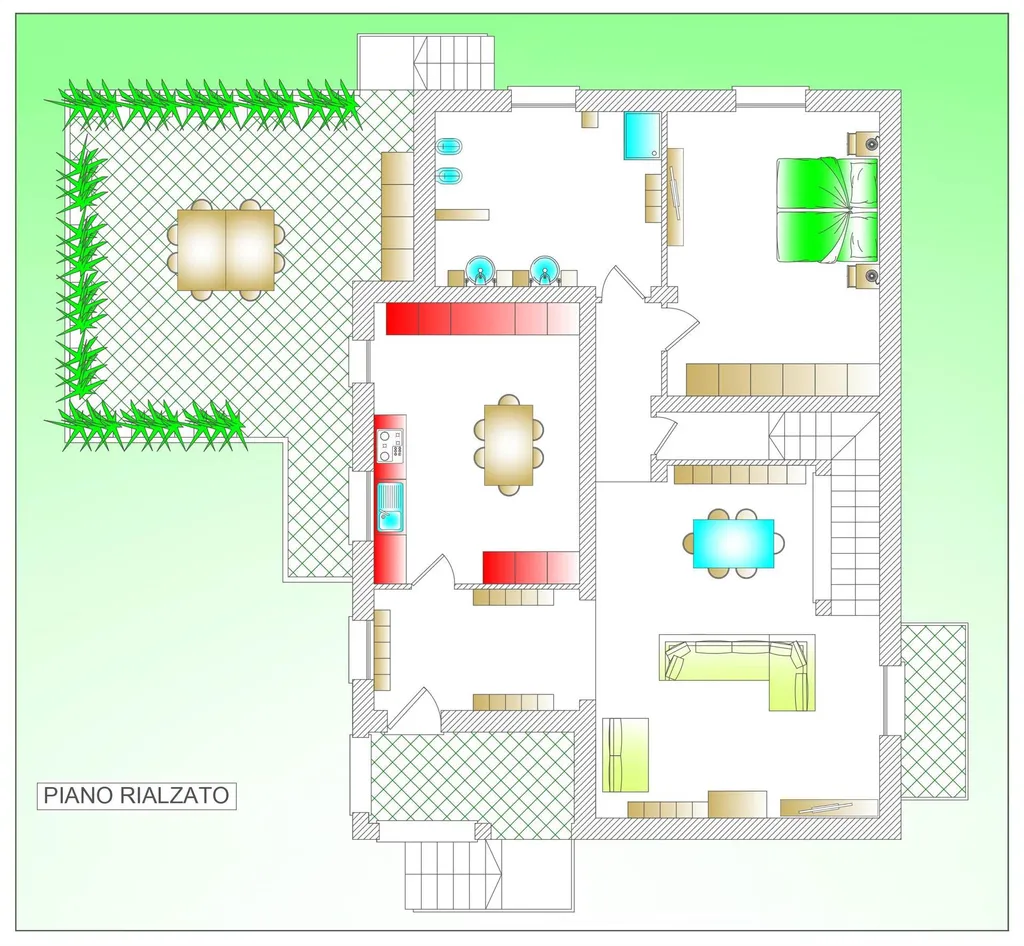 Villa singola in ottime condizioni con giardino privato di mq. 400 e con garage
